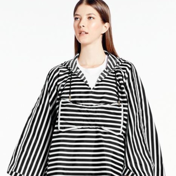 Kate Spade Rio De Janeiro Stripe Nylon Poncho - Picture 3 of 10